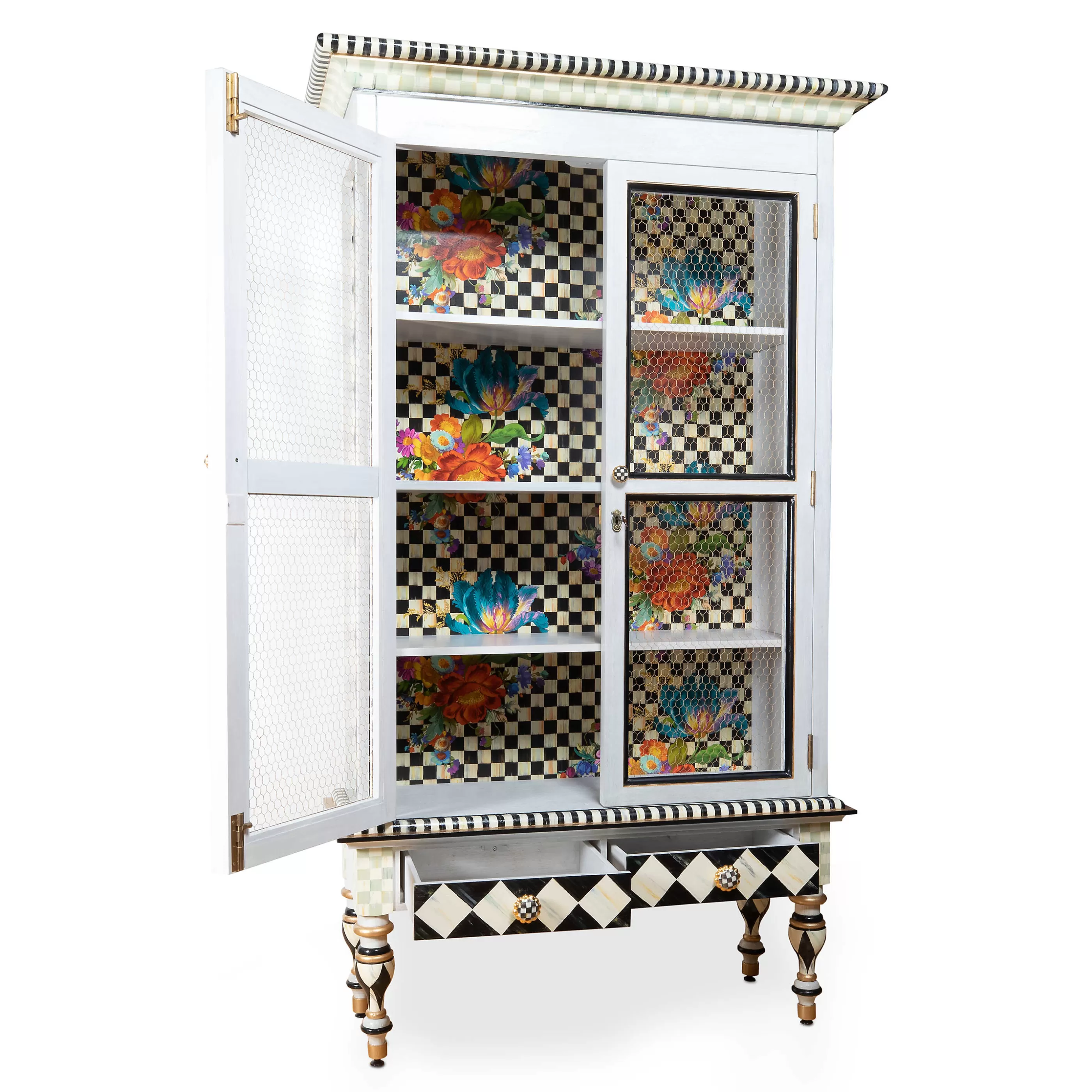 Storage Furniture>MacKenzie-Childs Flower Market Cabinet