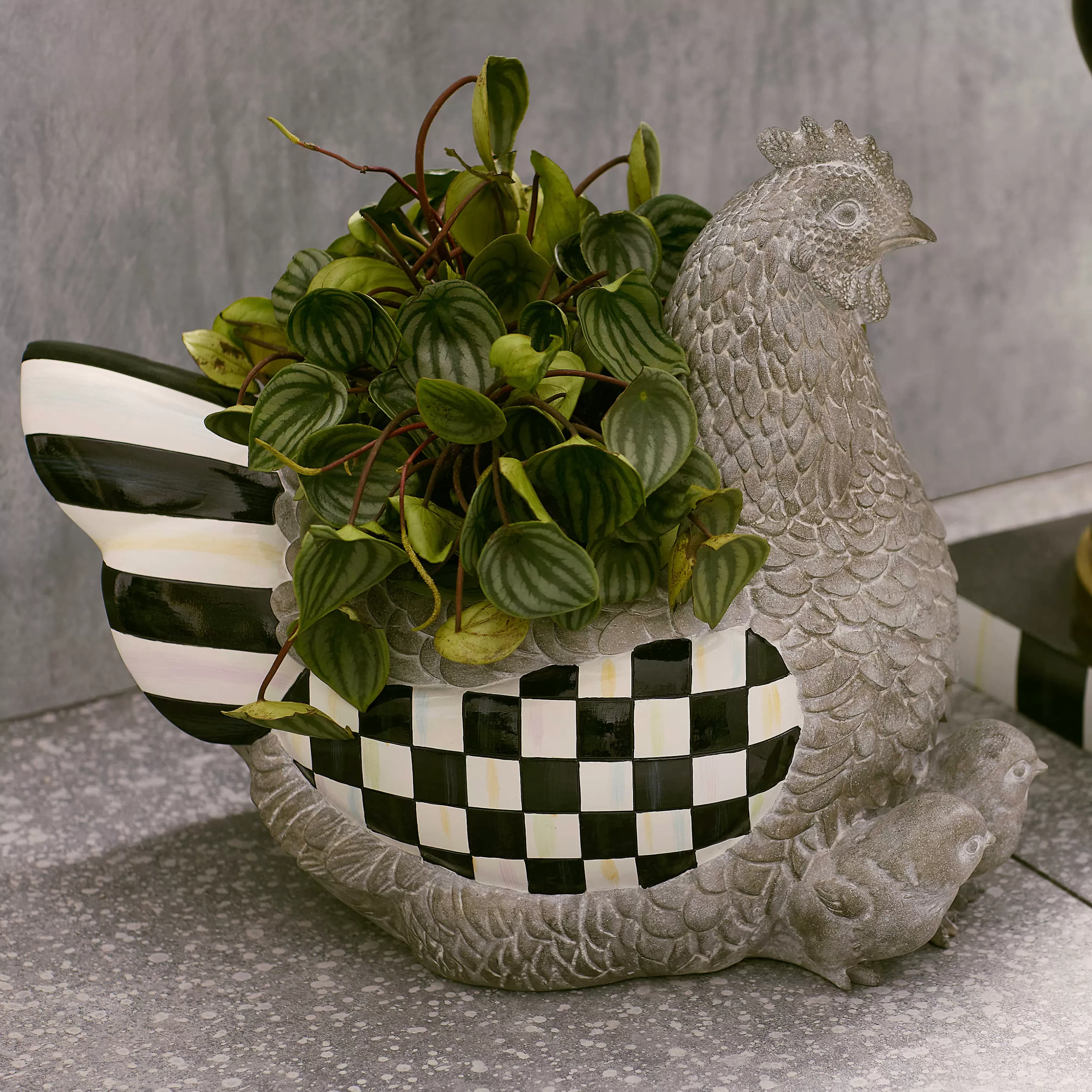 Pots & Planters>MacKenzie-Childs Naturals Mother Hen Planter