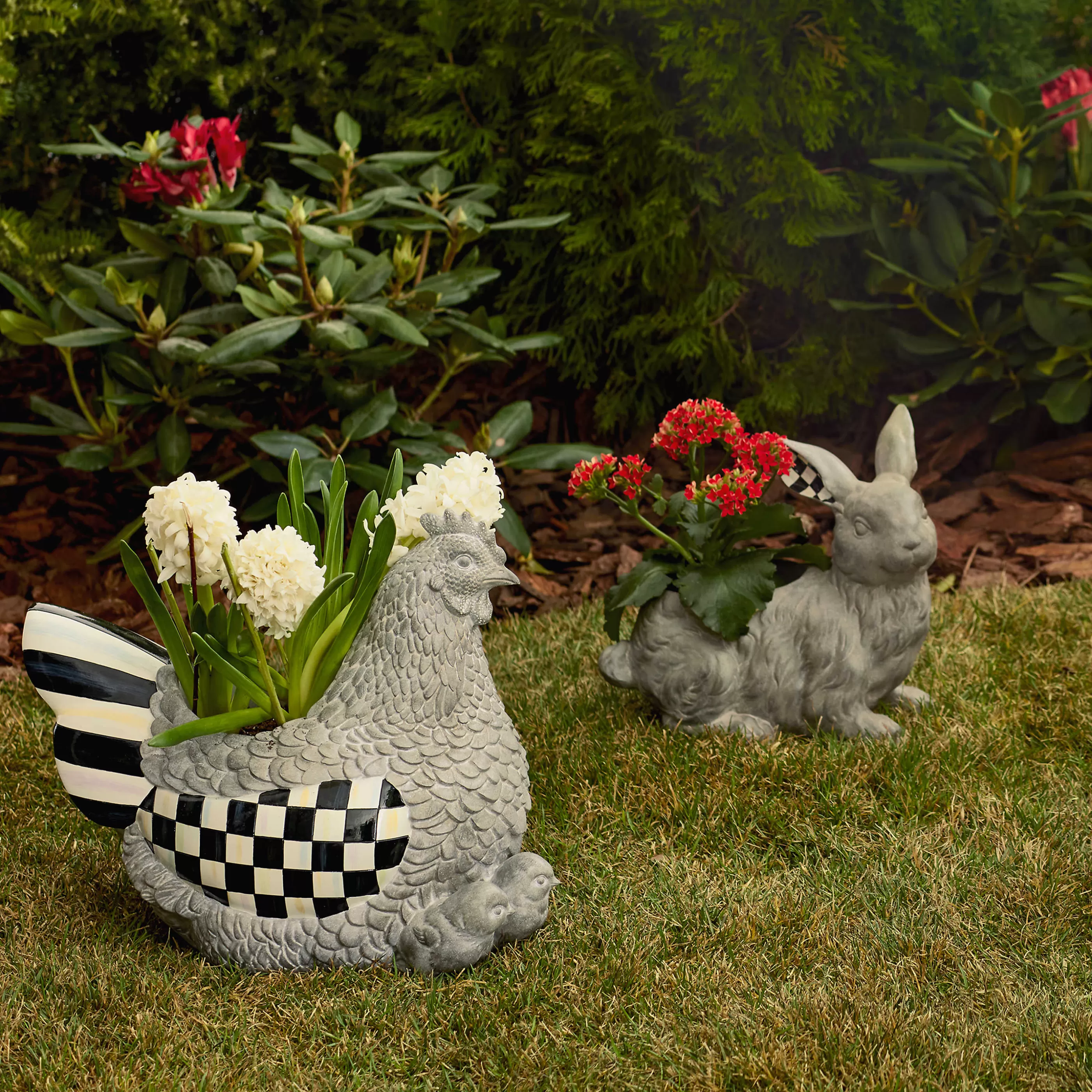 Pots & Planters>MacKenzie-Childs Naturals Resting Rabbit Planter