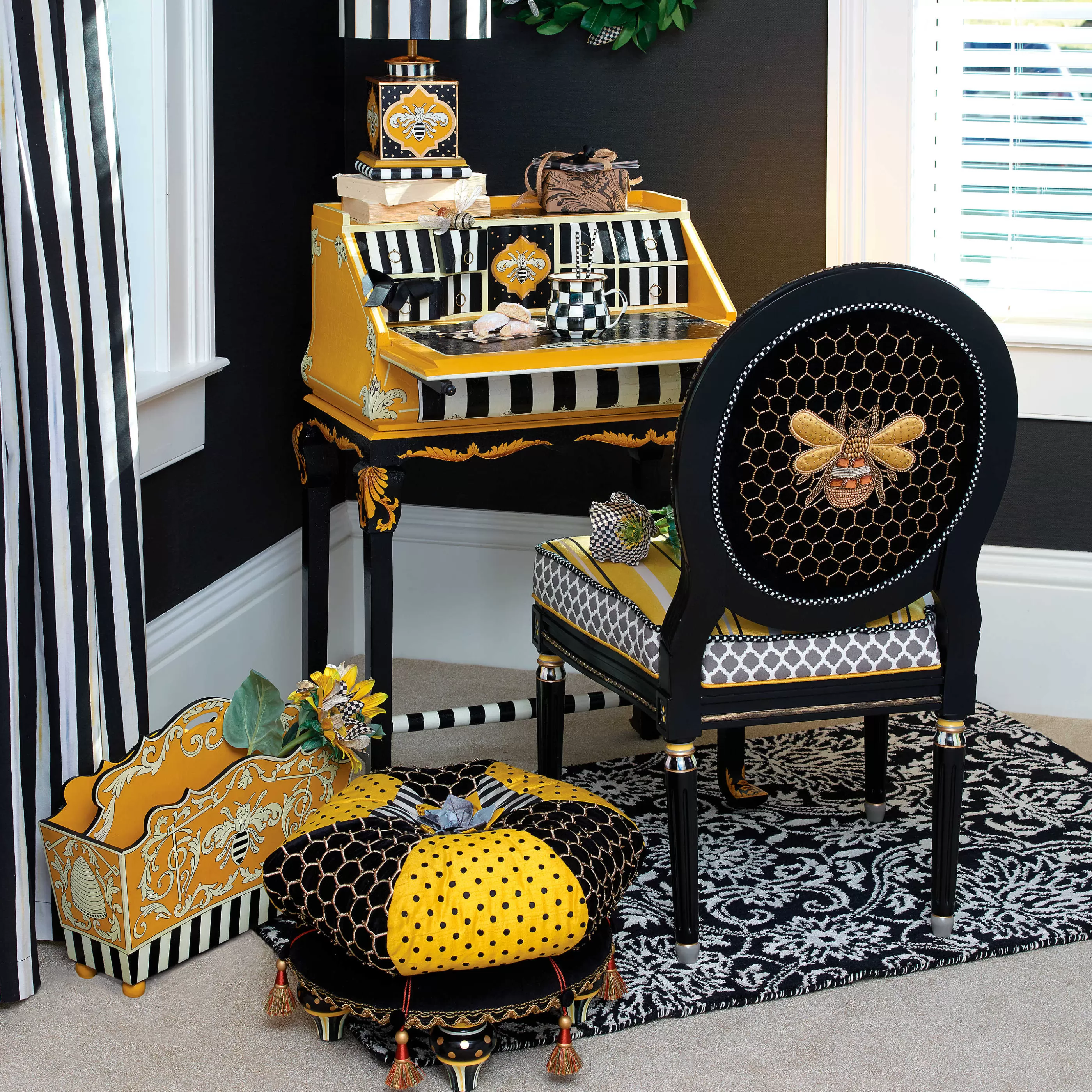 Storage Furniture>MacKenzie-Childs Worker Bee Writing Desk